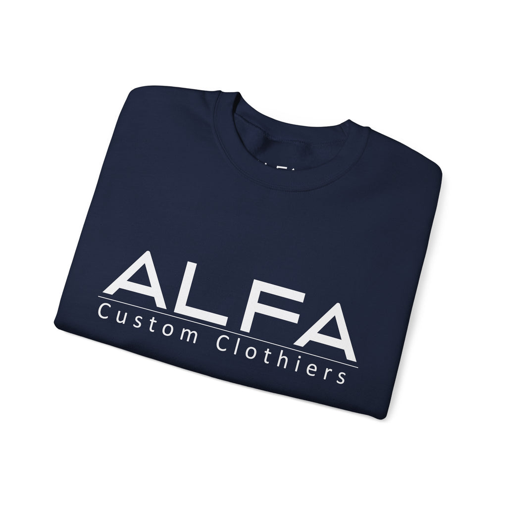 ALFA Clothiers Signature White Logo Sweatshirt