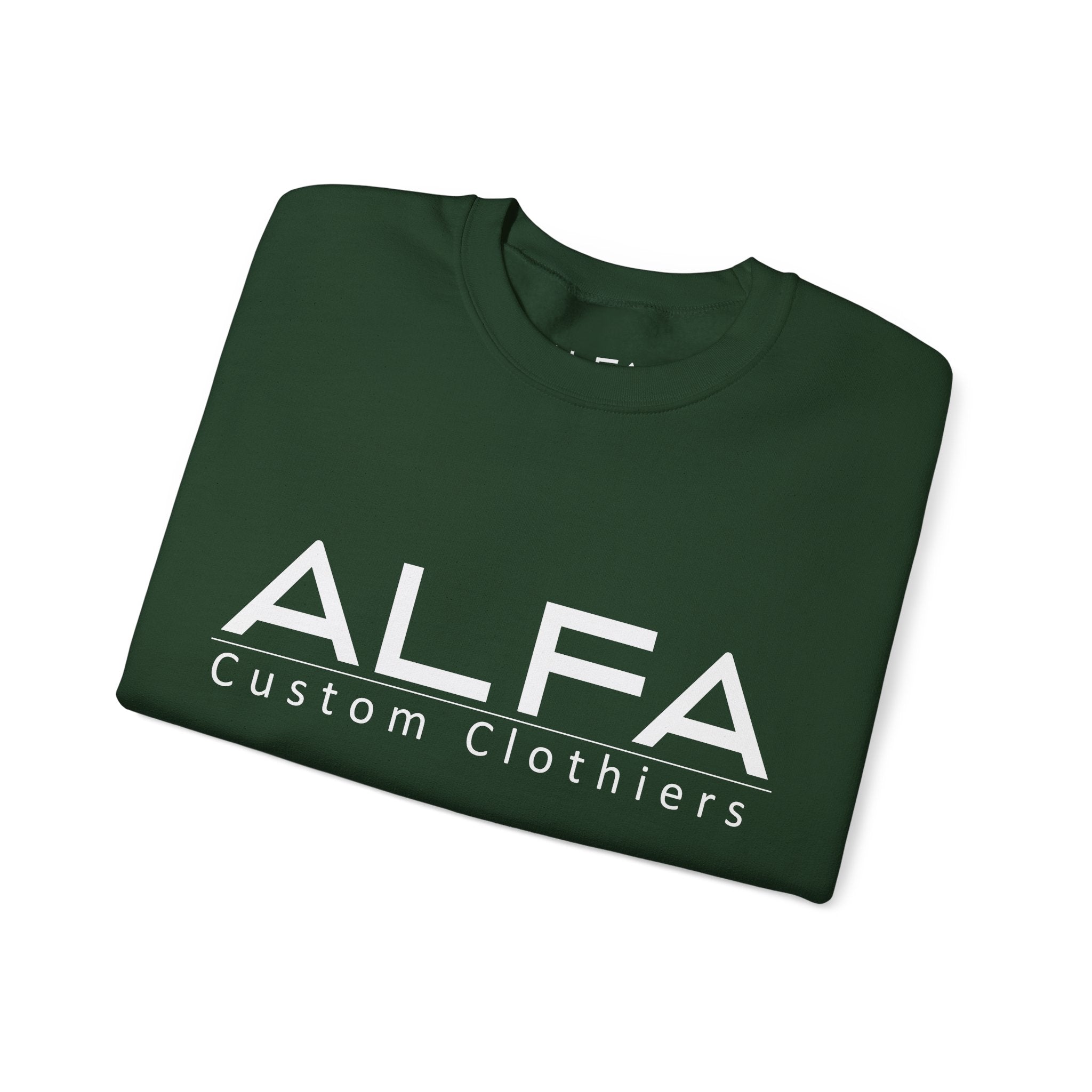 ALFA Clothiers Signature White Logo Sweatshirt