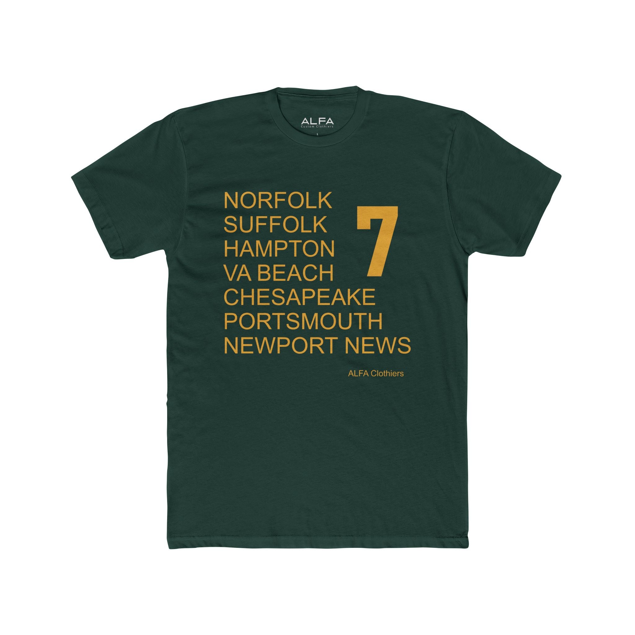 7 Cities by ALFA Clothiers - Green & Gold Tee