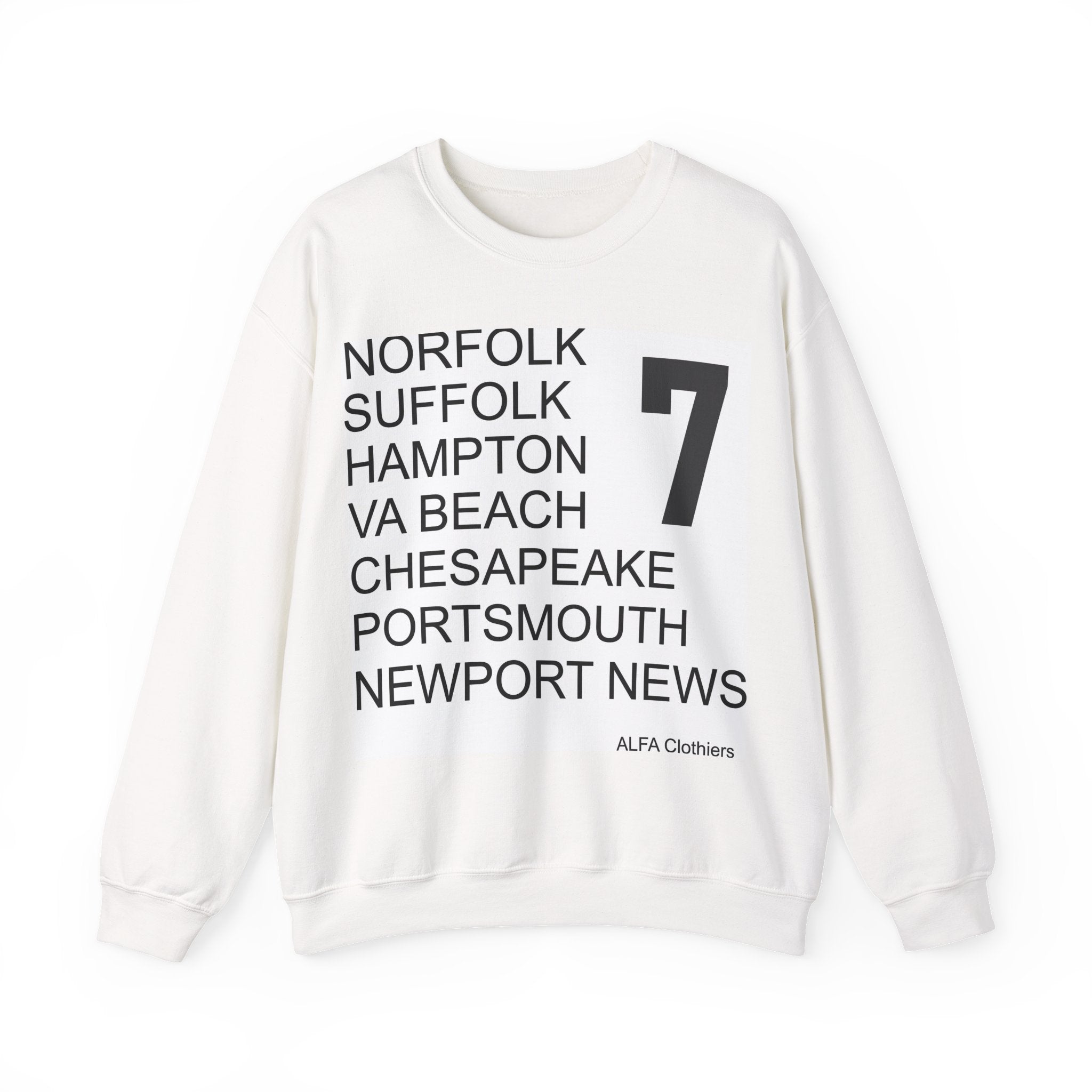 7 Cities by ALFA Clothiers – White Sweatshirt
