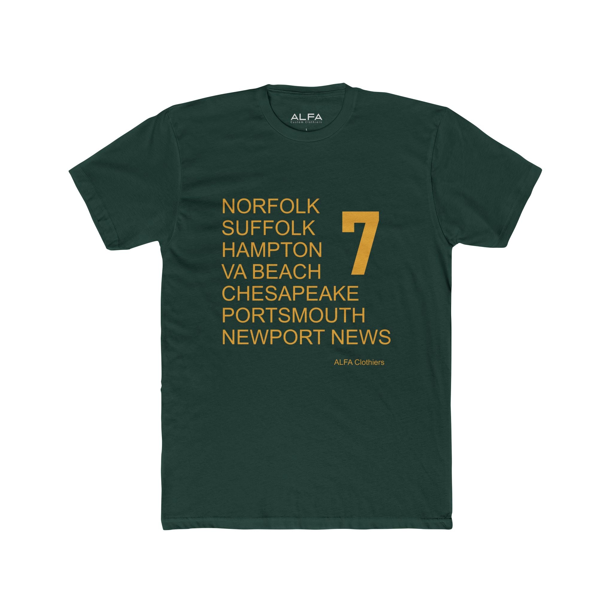 7 Cities by ALFA Clothiers - Green & Gold Tee